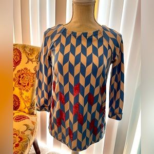 Boden Ponte Sequin Top, size 6